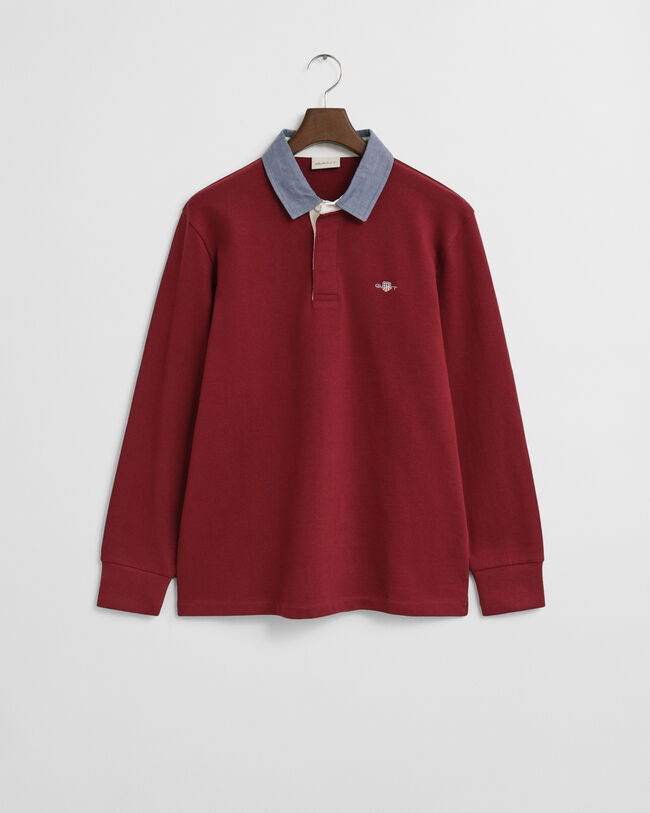 Heavy Rugger con colletto in chambray