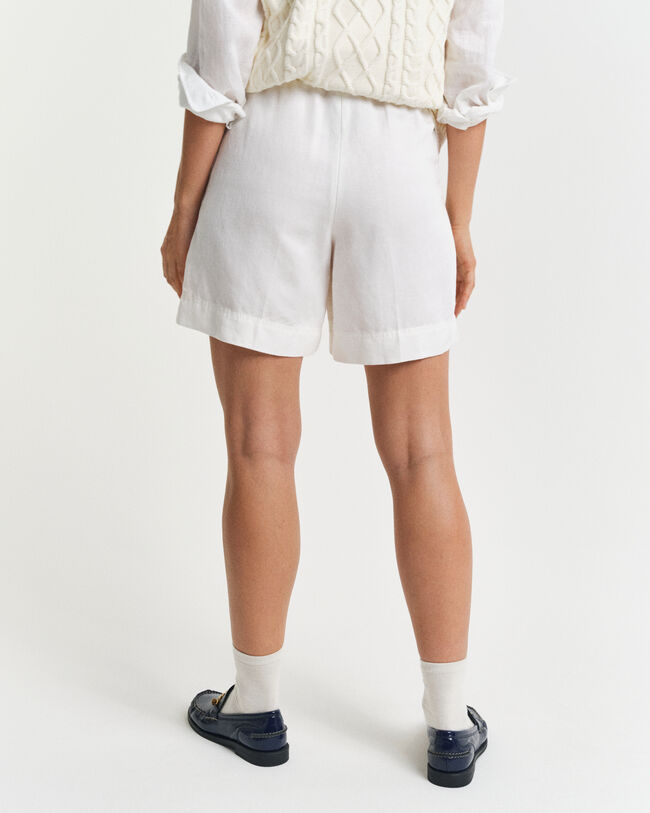 Pantaloncini Pull-on in misto lino relaxed fit