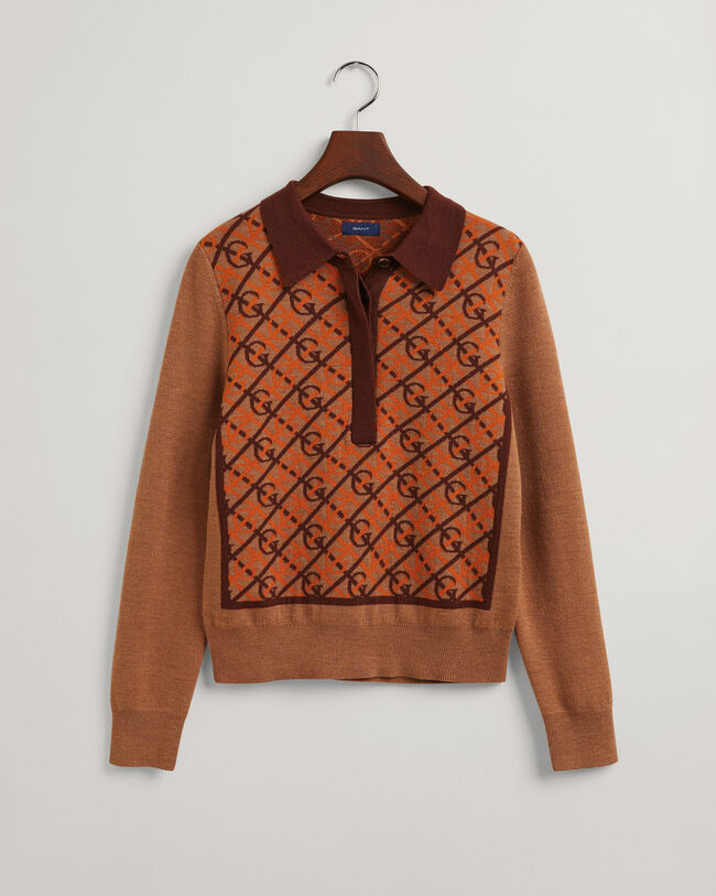 Maglia con colletto e motivo G