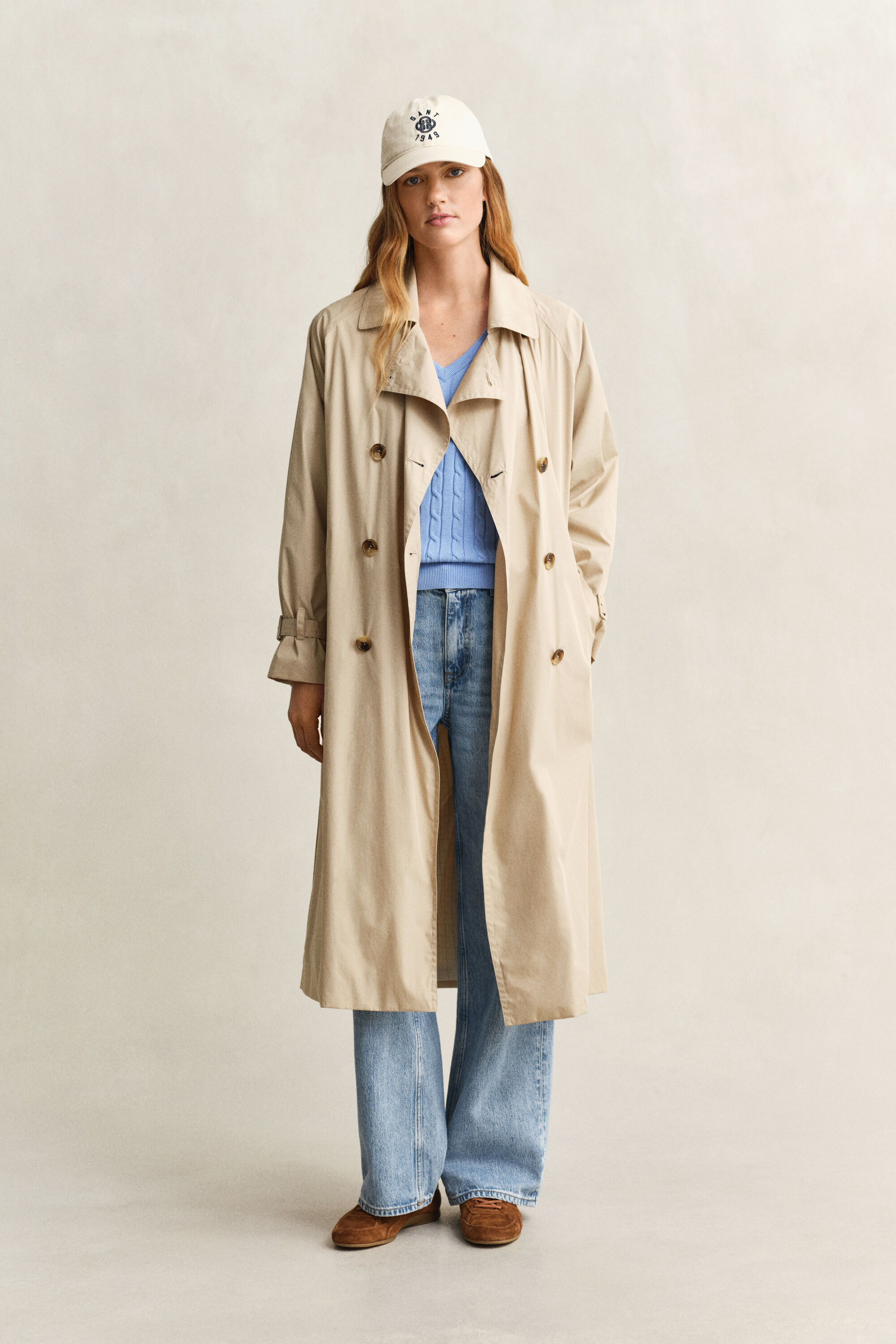 Maglia con scollo a V a trecce