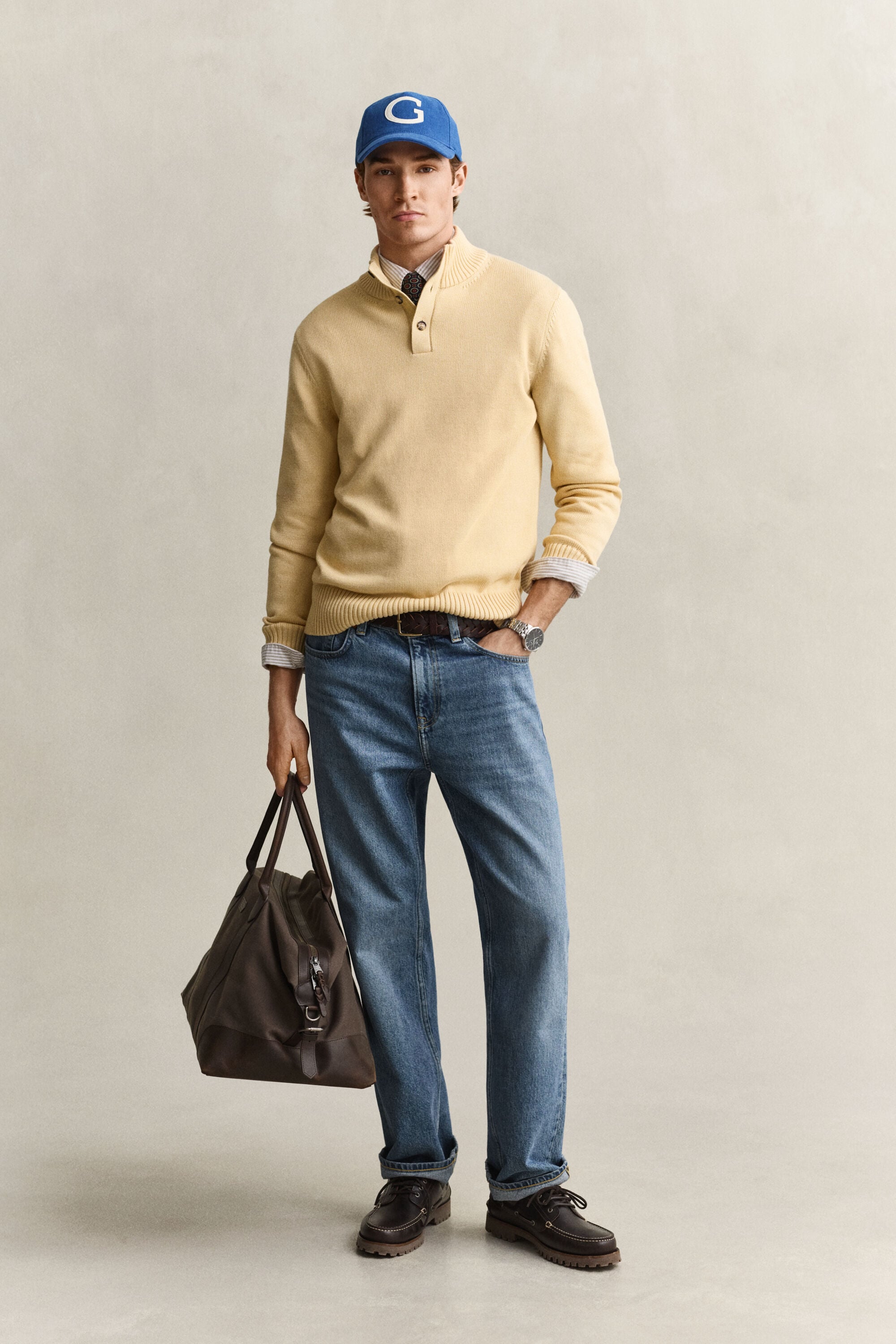 Maglia in cotone Supima con bottoni