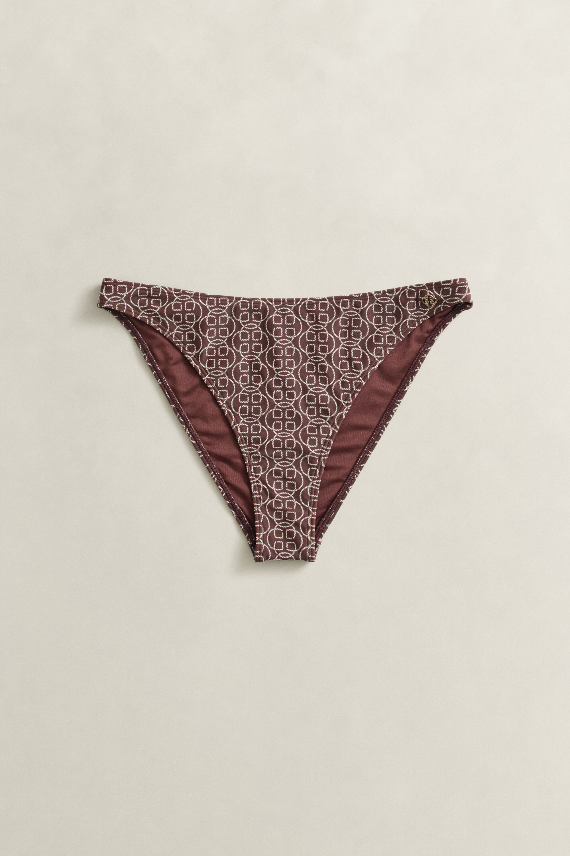 Slip bikini a vita bassa con stampa Monogram