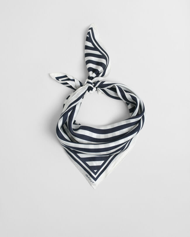 Foulard di seta con stampa chevron