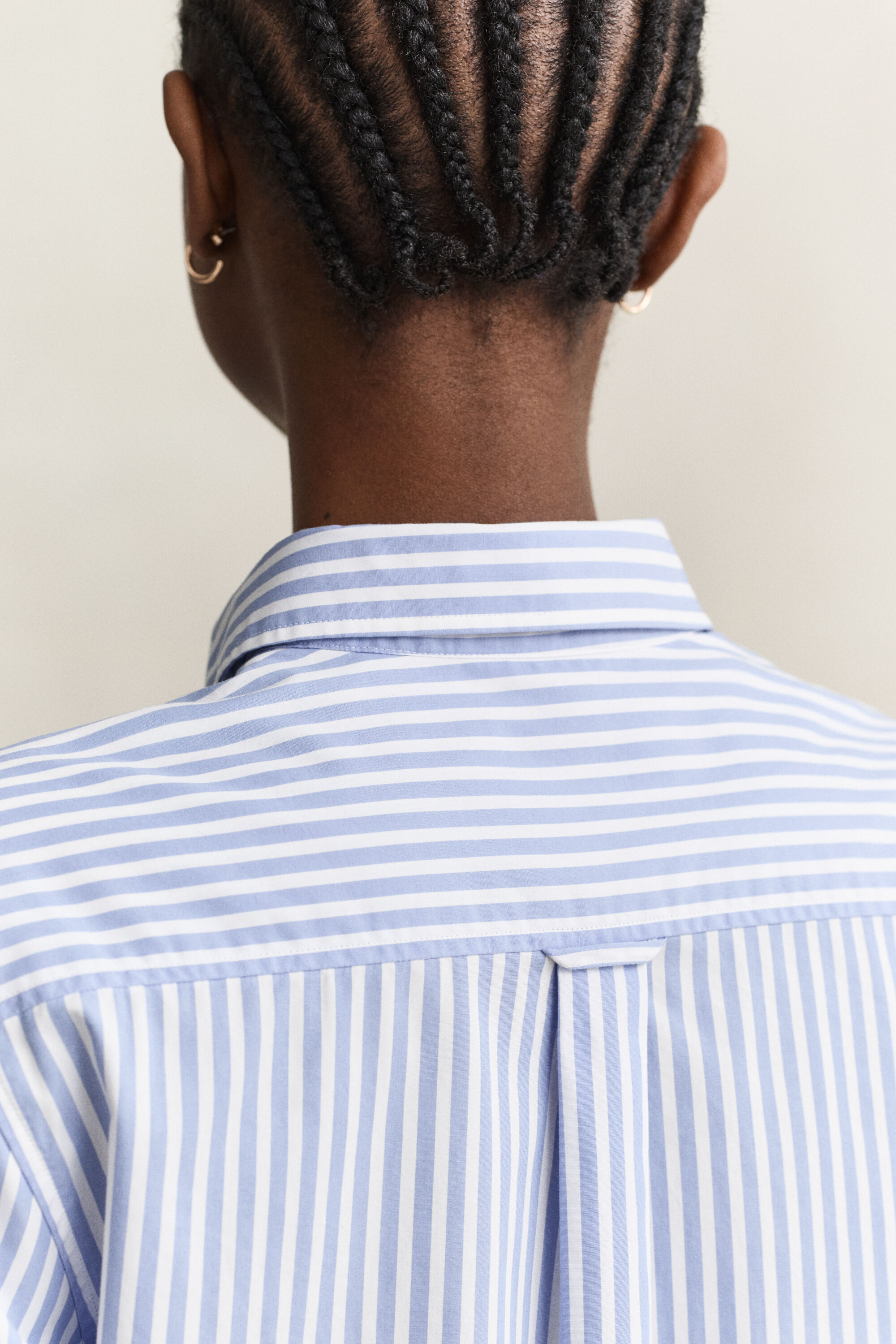 Camicia classica in popeline a righe regular fit