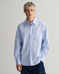 Camicia in popeline a righe oversize