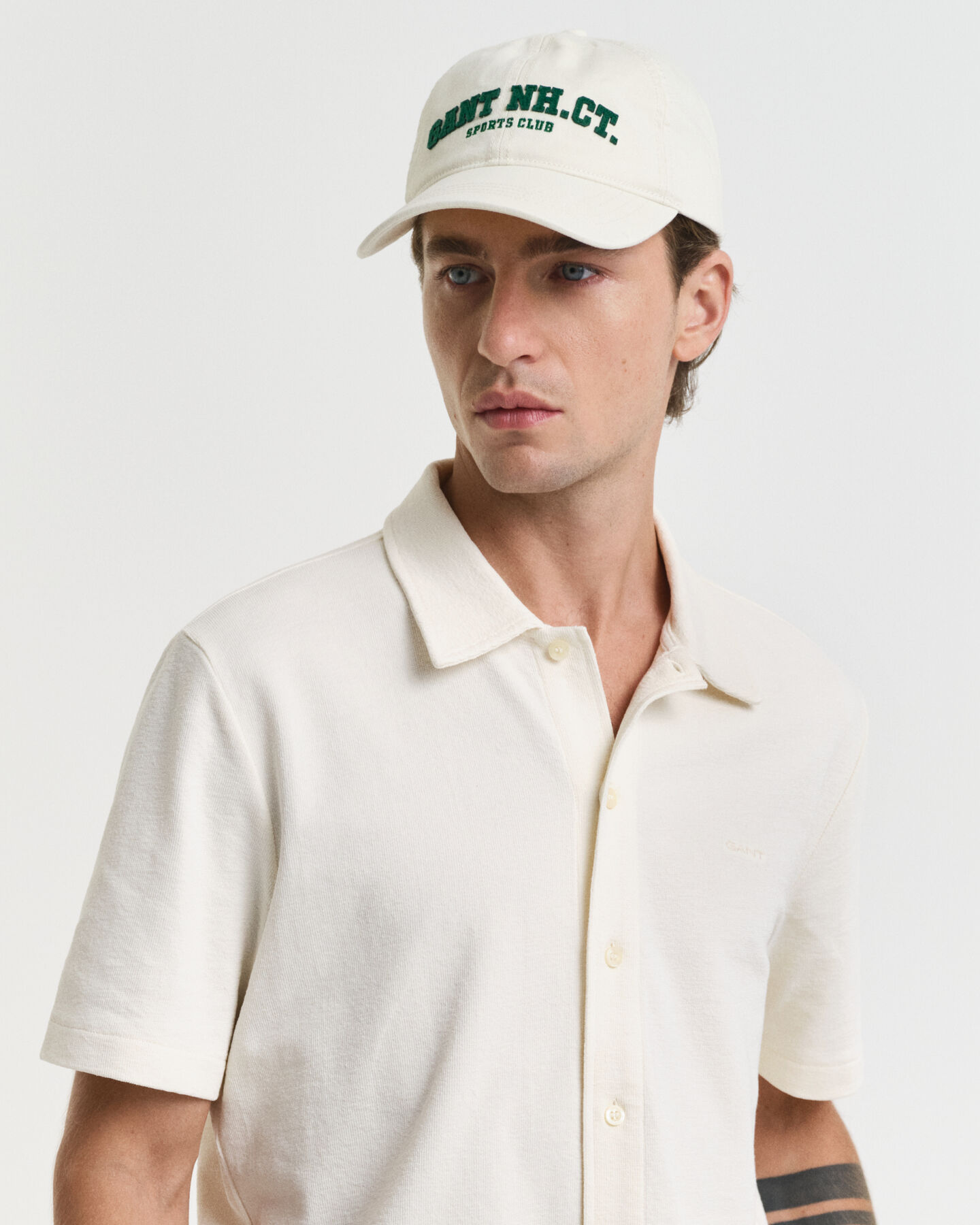 Camicia testurizzata a maniche corte