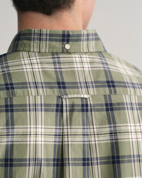 Camicia a maniche corte in popeline a quadri regular fit
