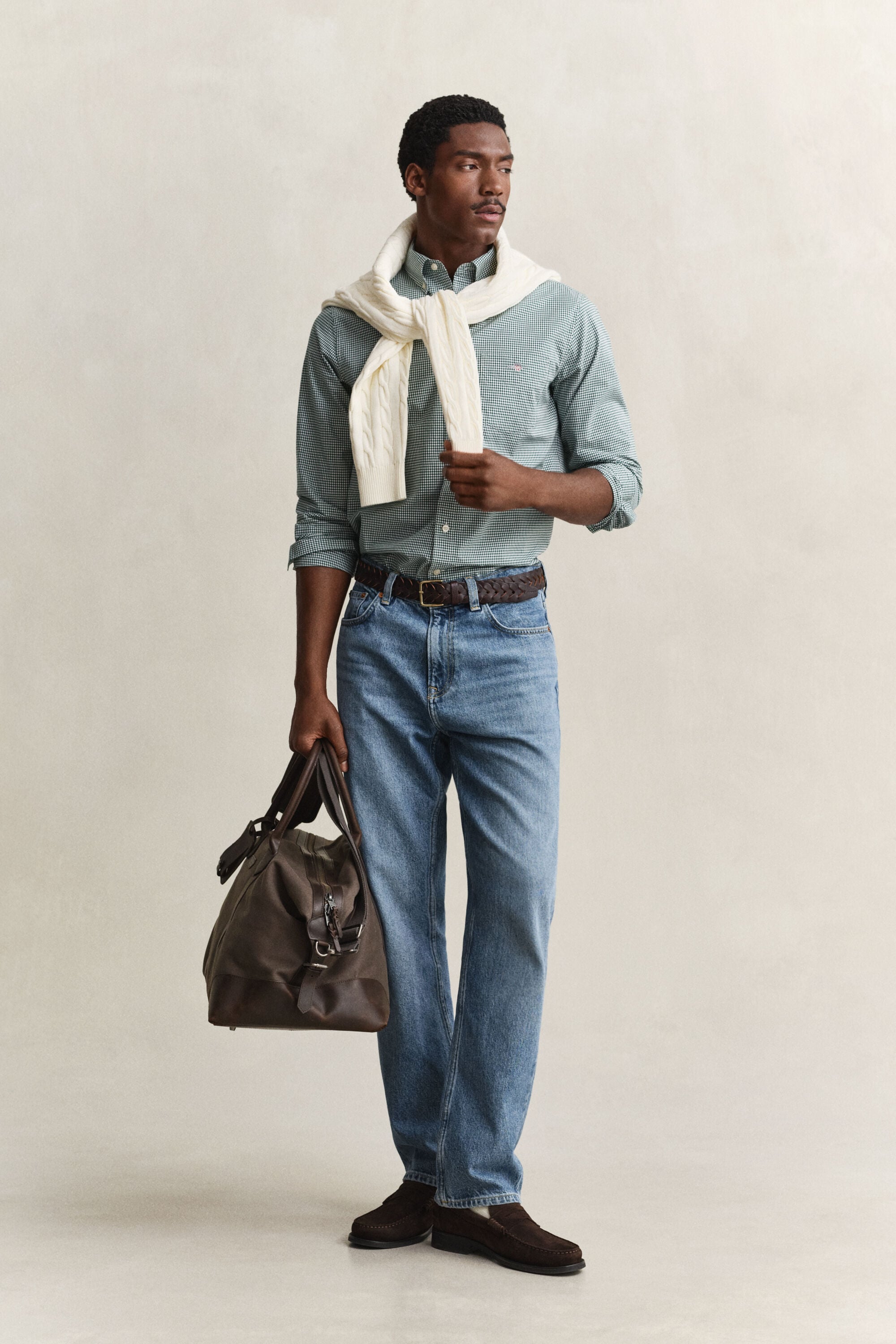 Camicia classica in popeline percalle
