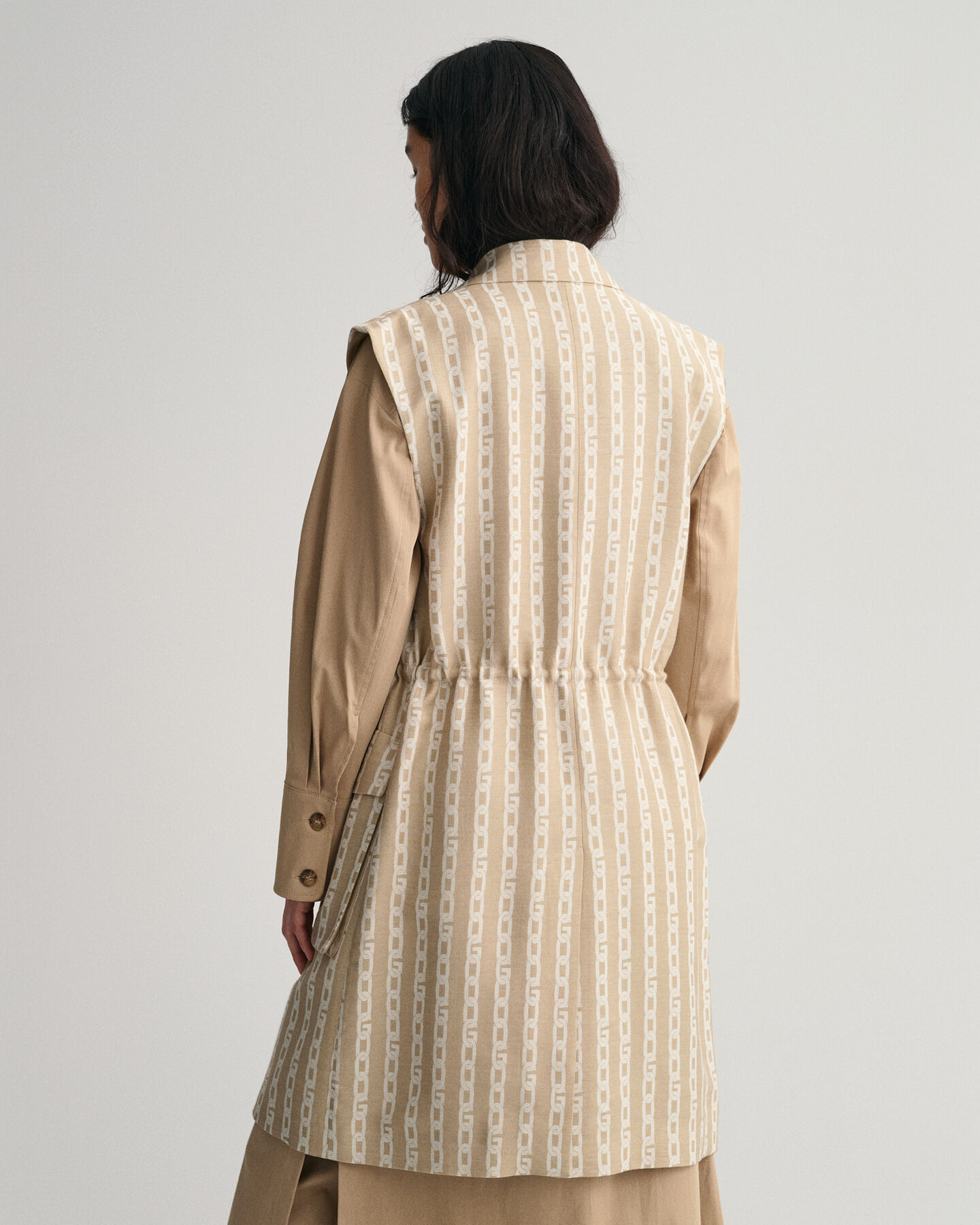 Gilet in jaquard a catena