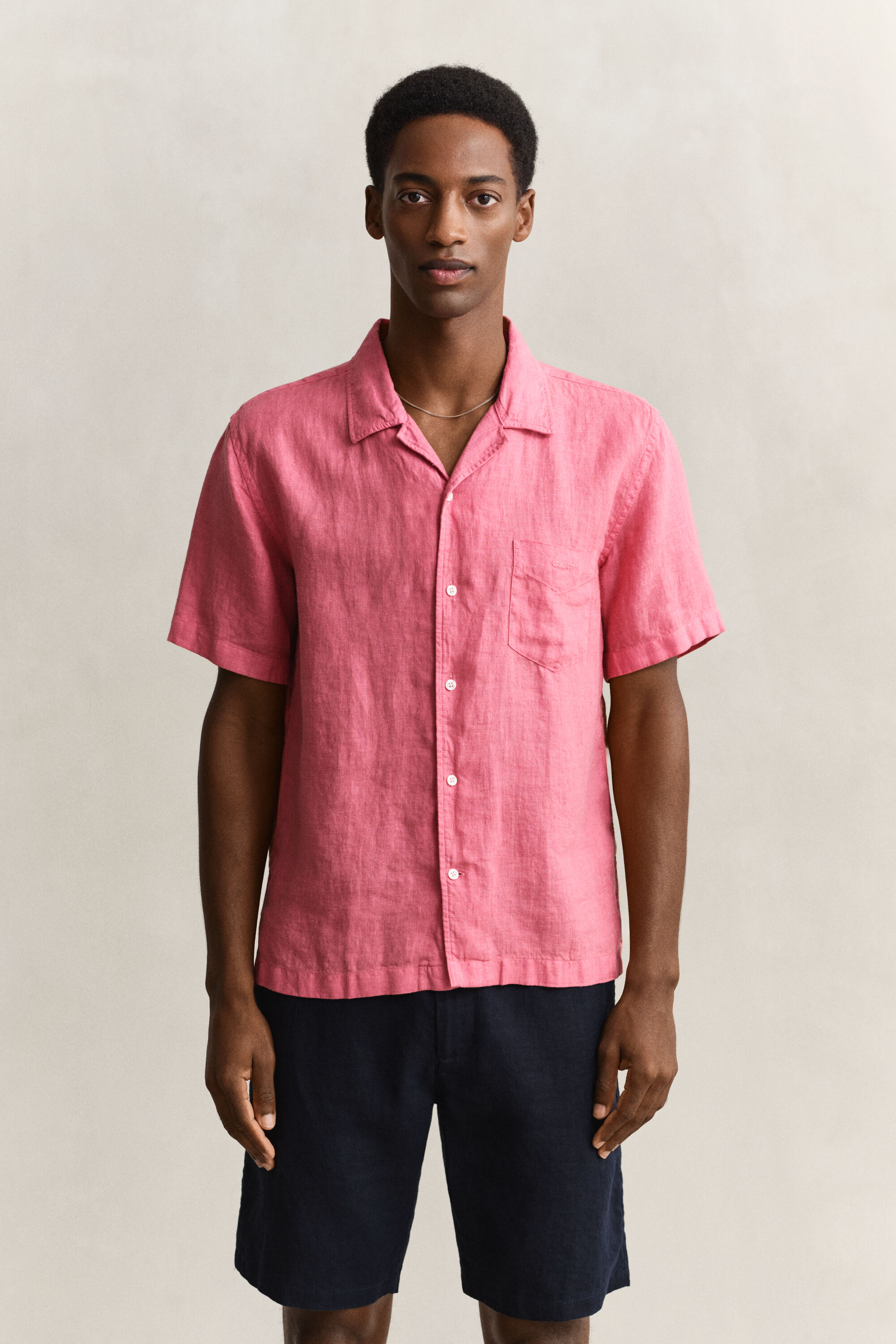 Camicia in lino a maniche corte