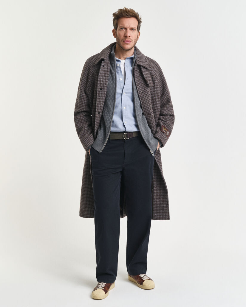 Maglia micro testurizzata con zip