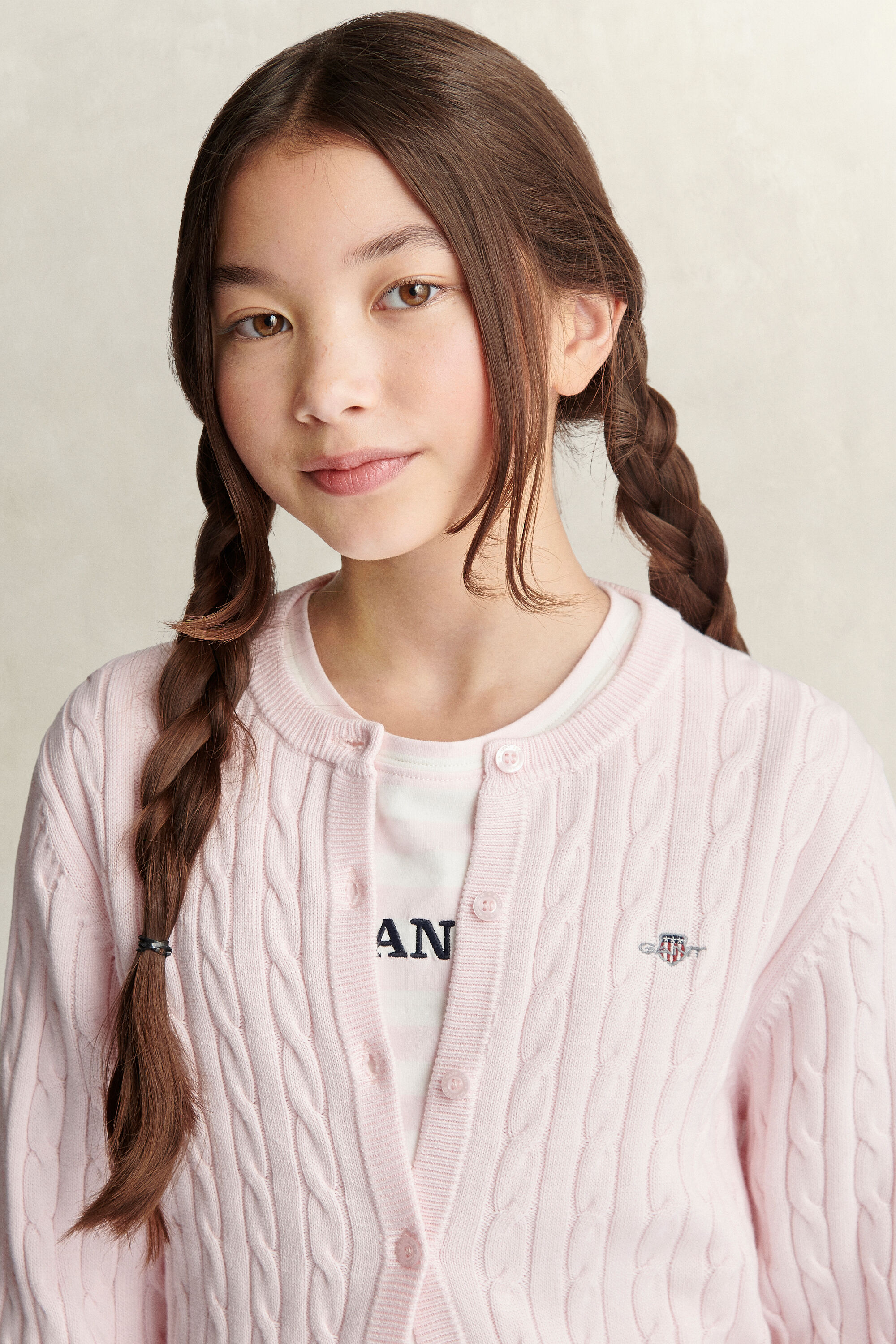 Cardigan lavorato a trecce Teen Girls