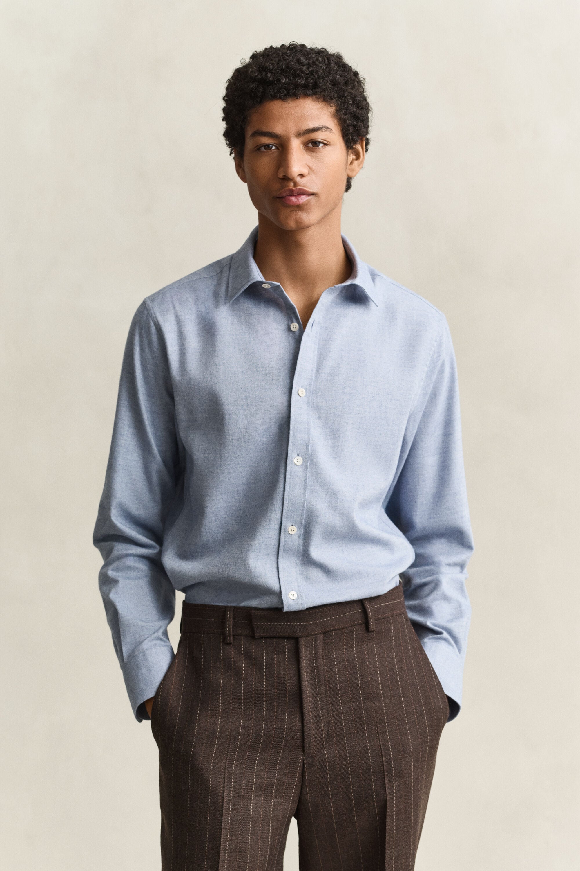 Camicia in flanella mélange