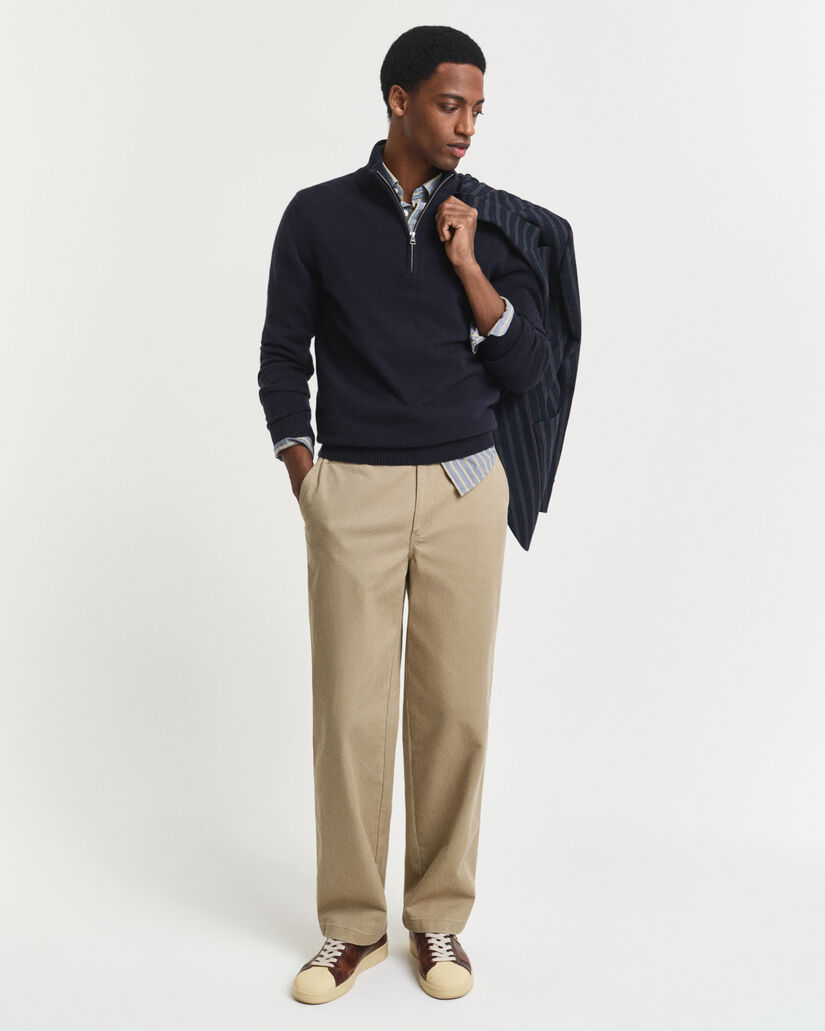 Maglia in cashmere con zip corta