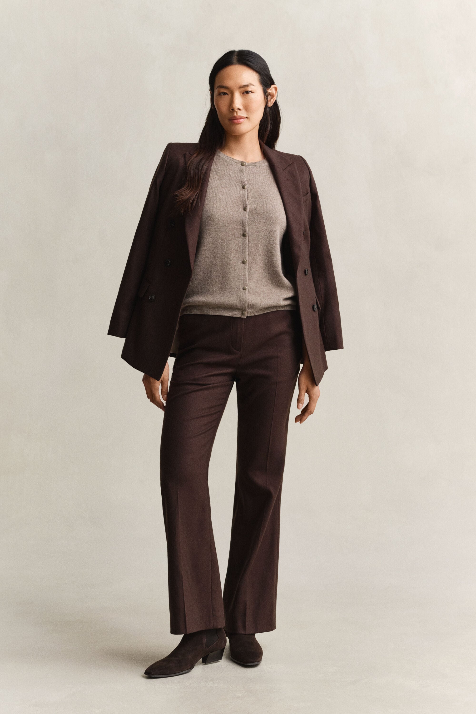 Cardigan a maniche corte in misto cashmere