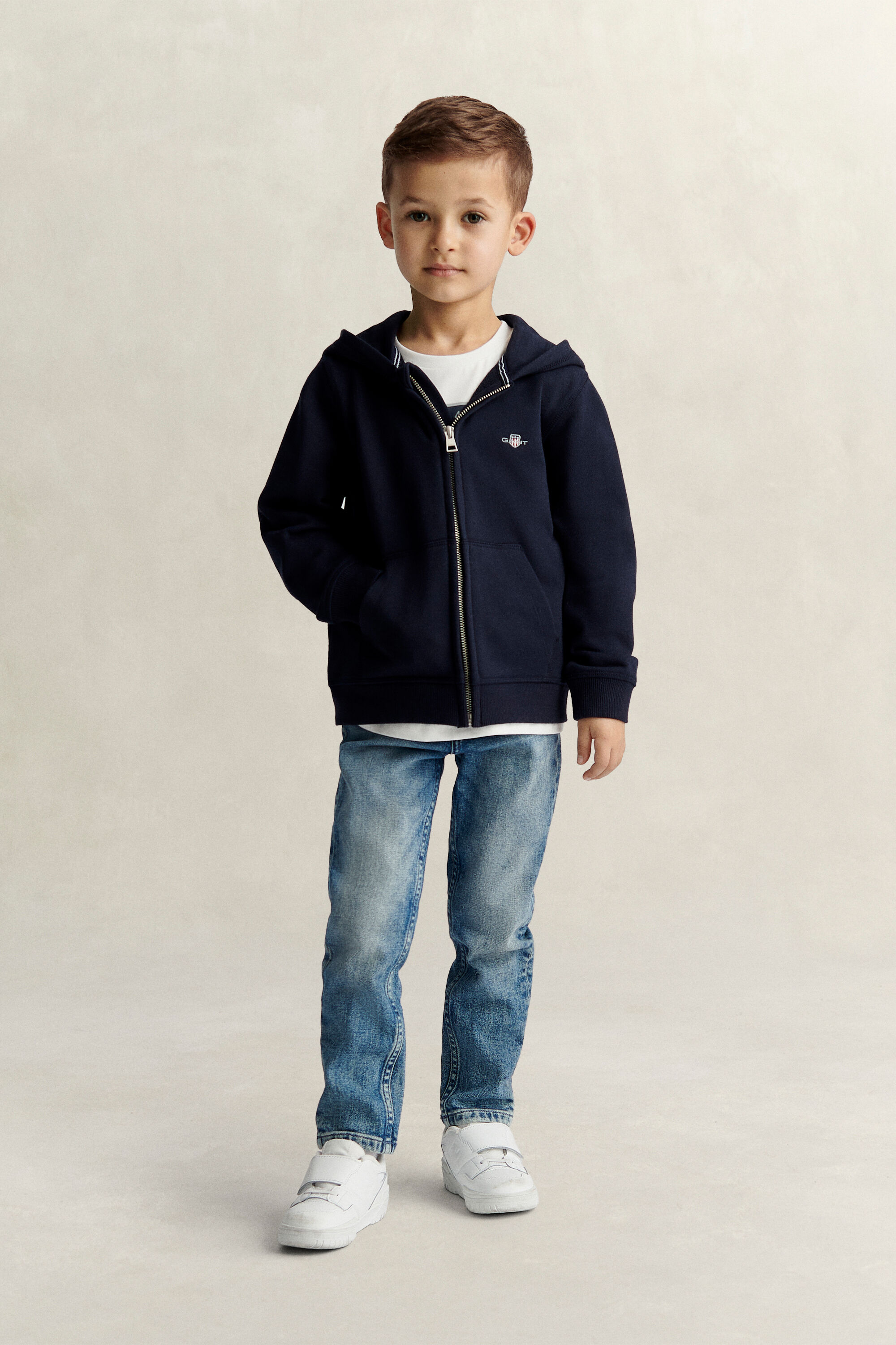 Felpa con cappuccio Shield con zip Kids
