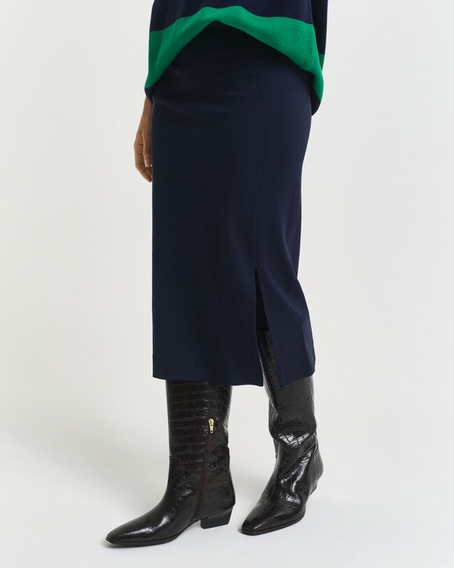 Gonna longuette in jersey