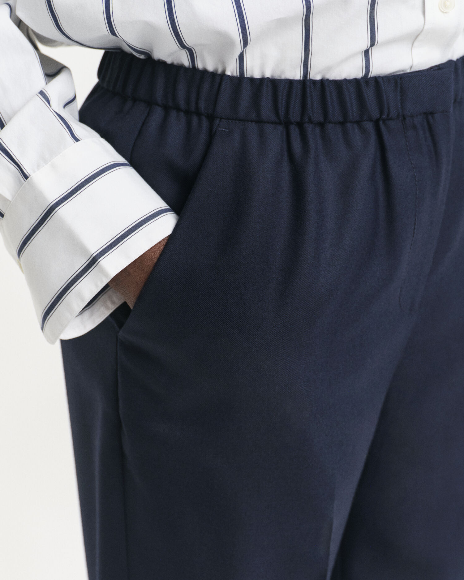 Pantaloni in misto lana pull-on