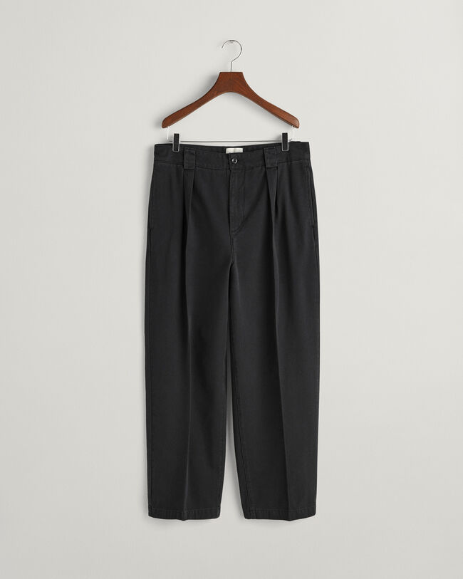 Pantaloni chino in twill con pinces