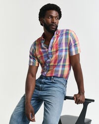 Camicia in madras indiano maniche corte regular fit