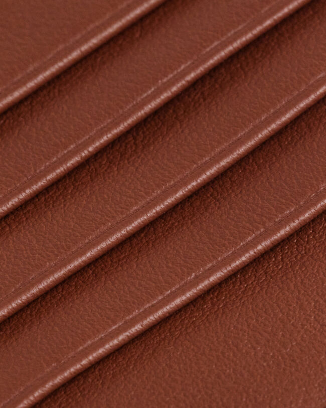 Porta carte di credito in pelle con zip