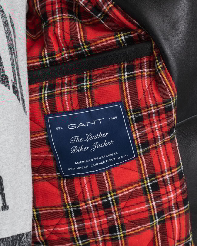 Giacca biker in pelle