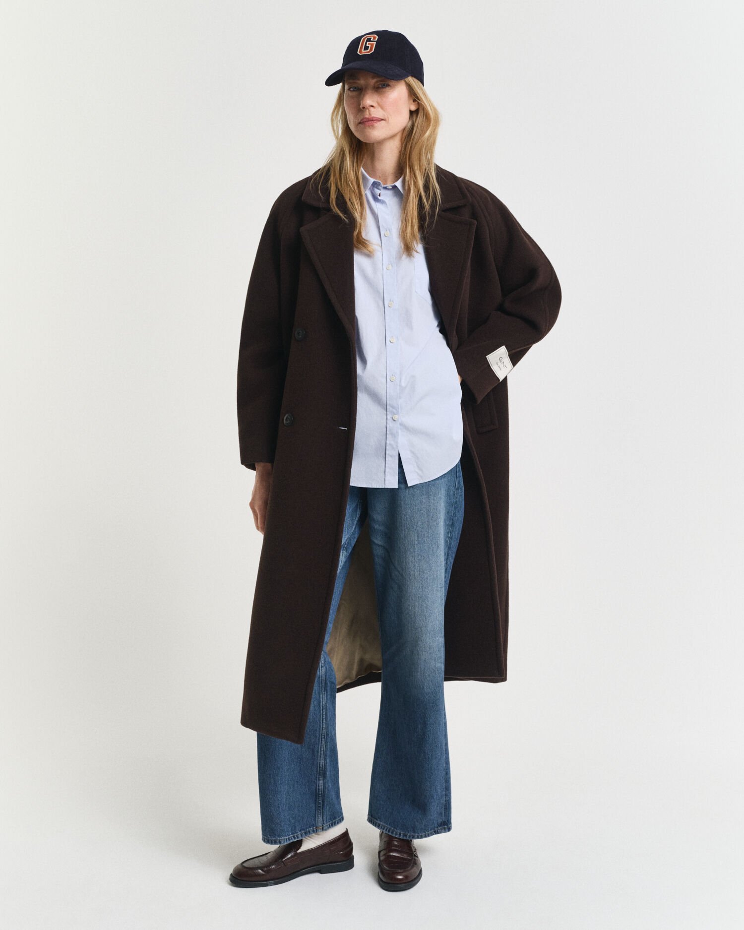 Camicia classica in popeline relaxed fit