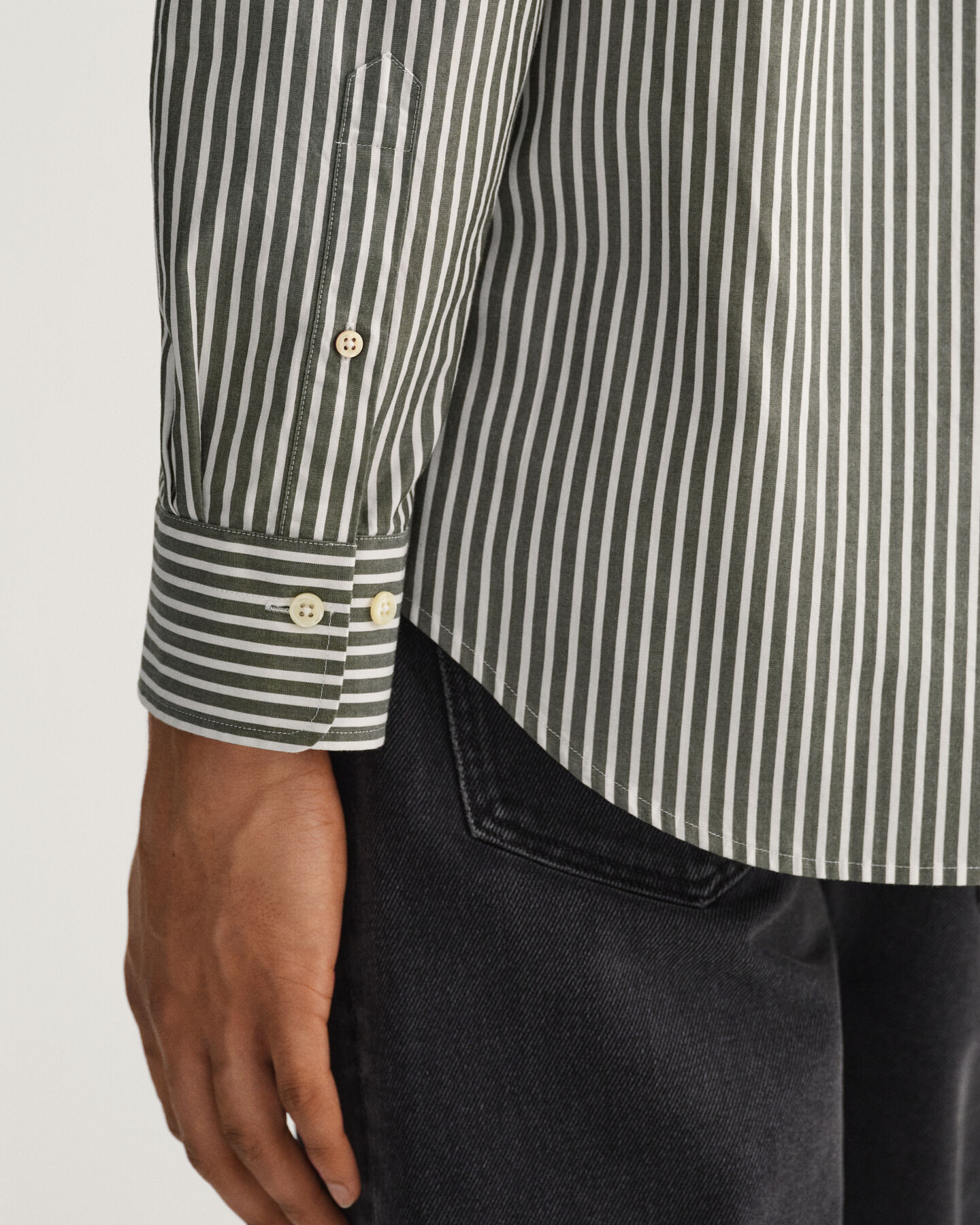 Camicia in broadcloth a righe regular fit