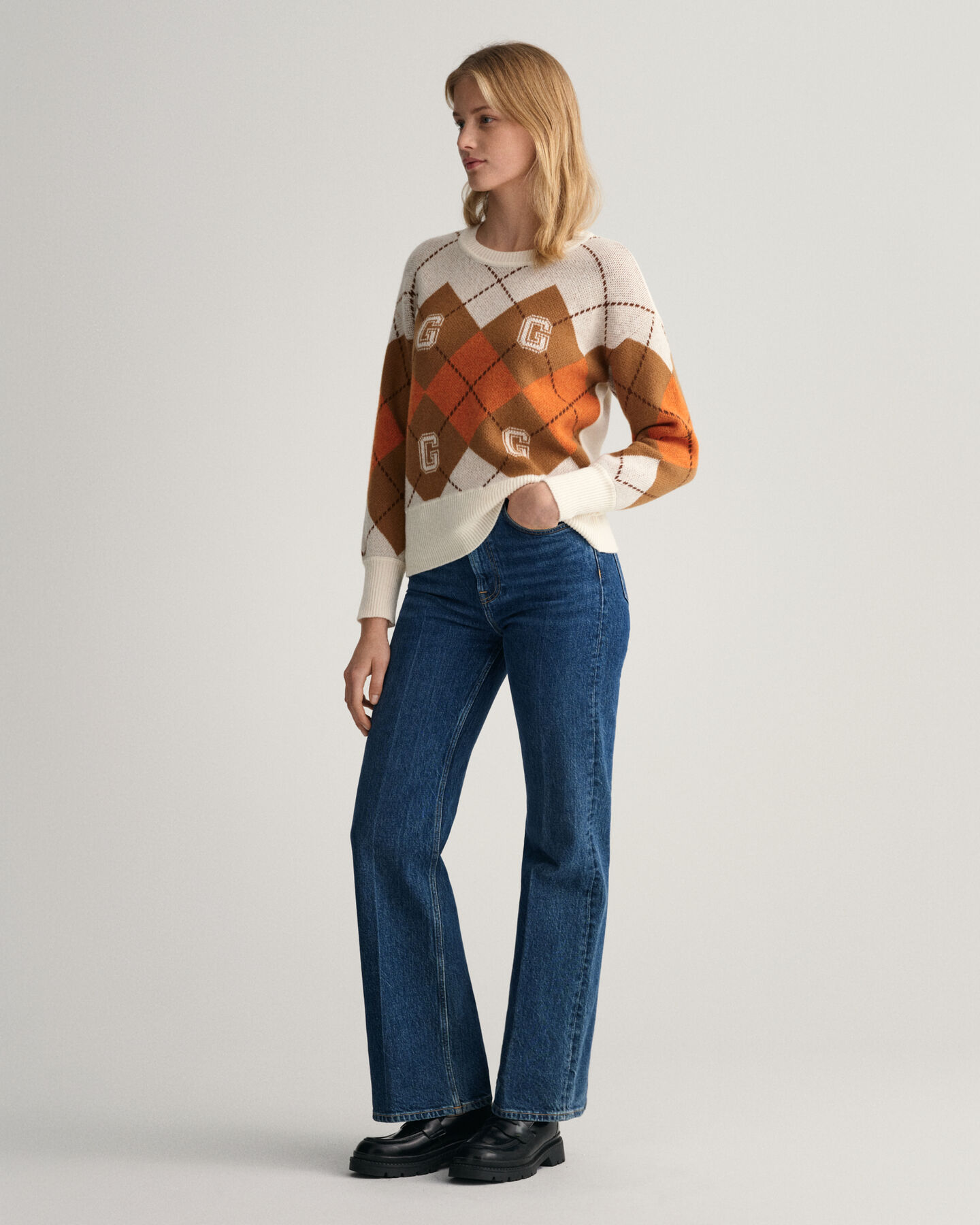 Maglia girocollo Argyle