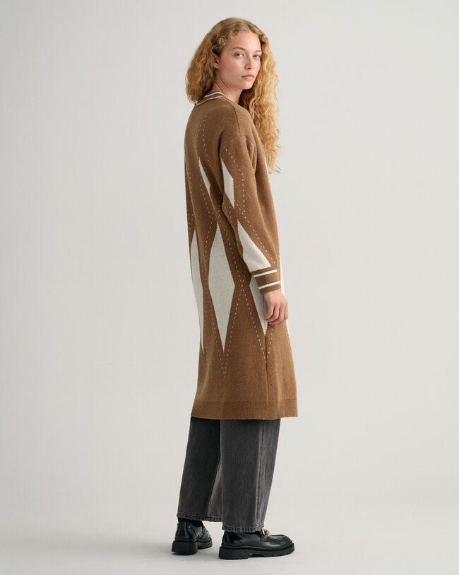Cardigan lungo Argyle