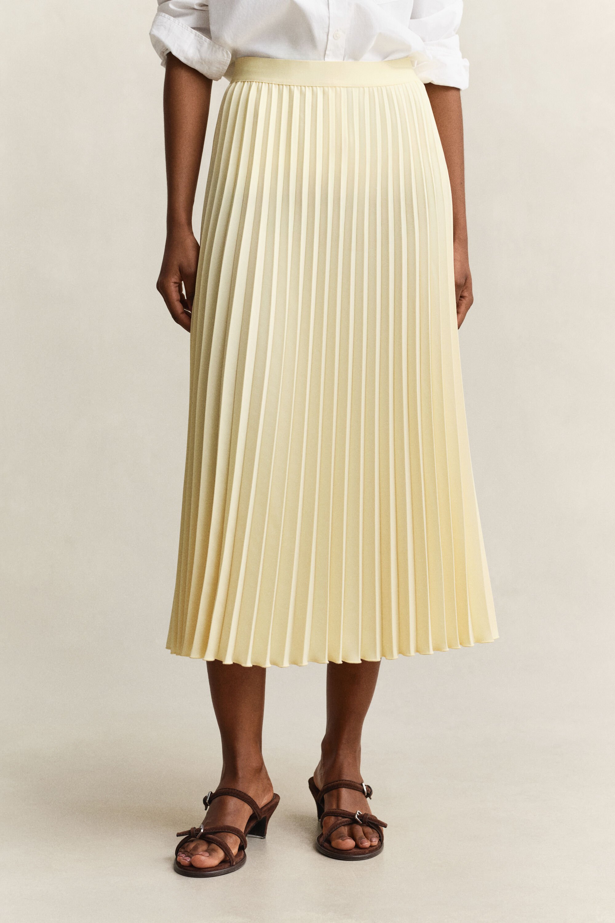 Gonna midi plissettata