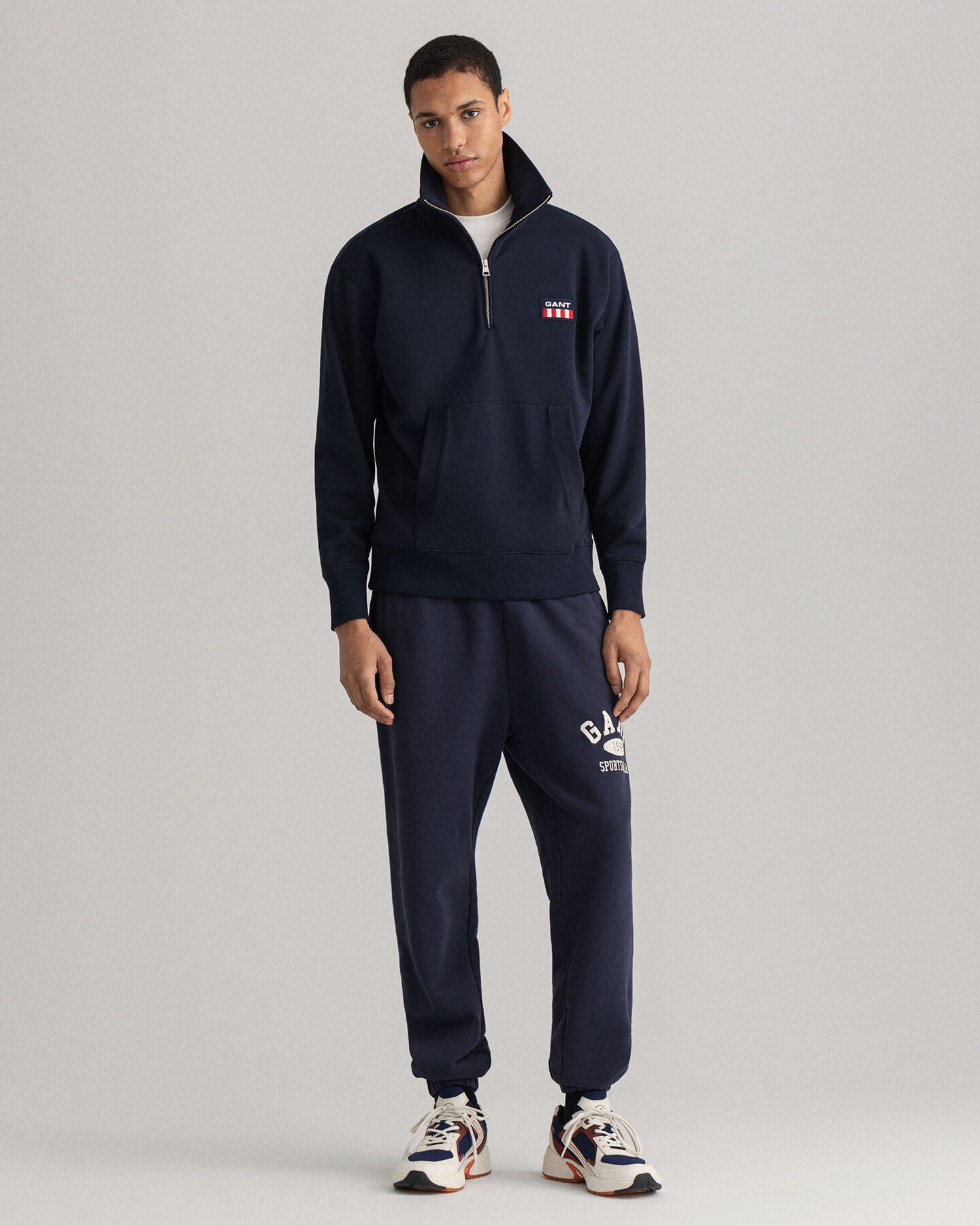 Maglia Retro Flag con zip corta