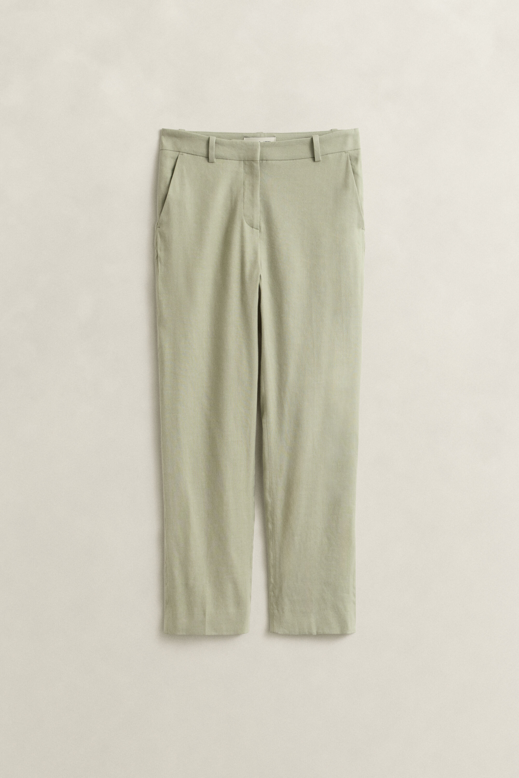 Pantaloni elasticizzati in lino sartoriali