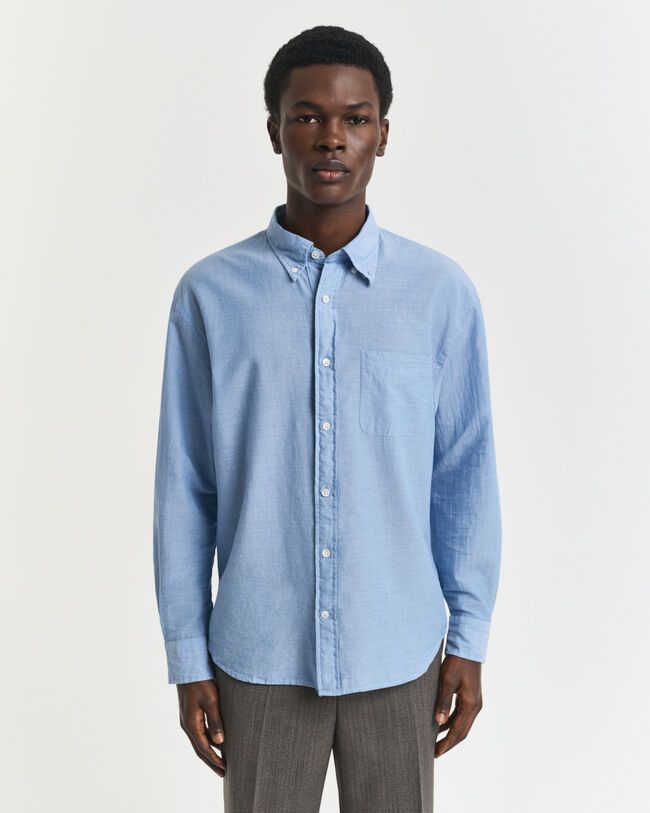 Camicia indaco in chambray relaxed fit
