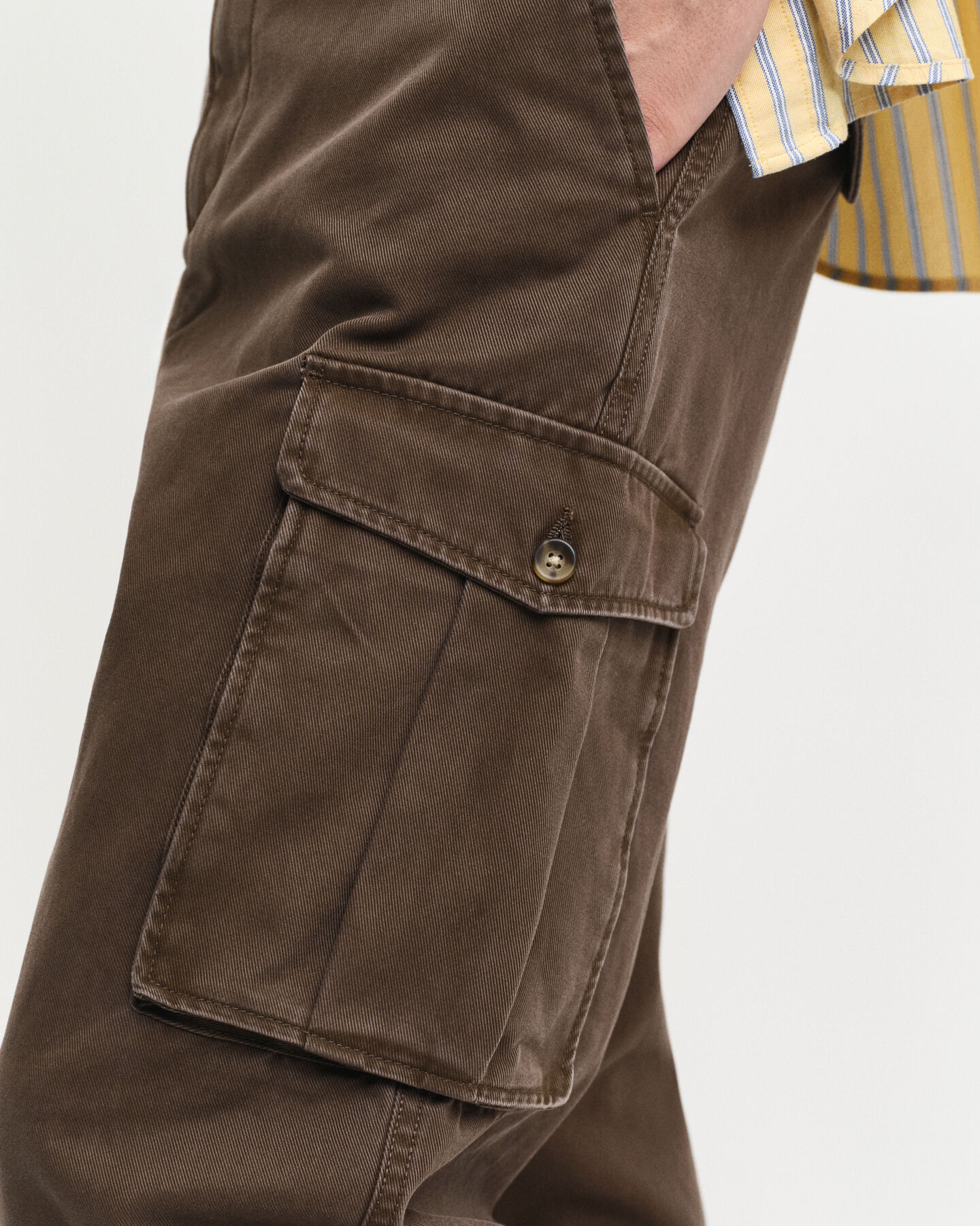 Pantaloni cargo in twill di cotone regular fit