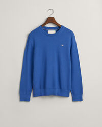 Maglia girocollo in cotone strutturata