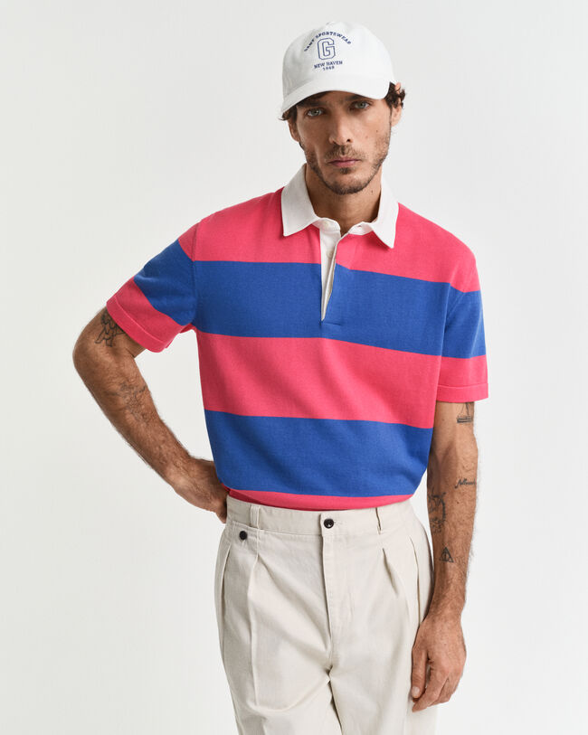 Polo in cotone a righe