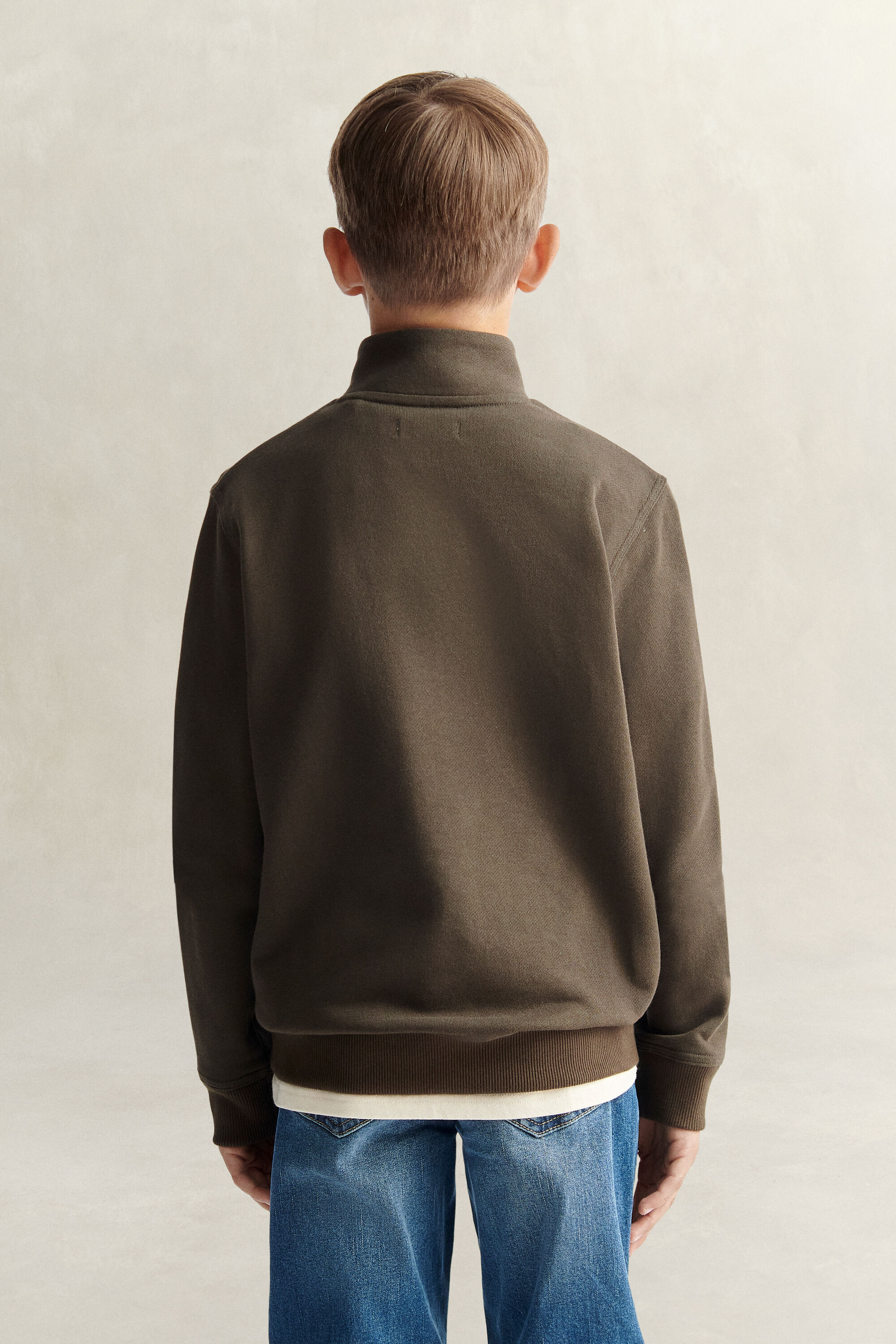 Felpa Shield con zip corta Teen Boys