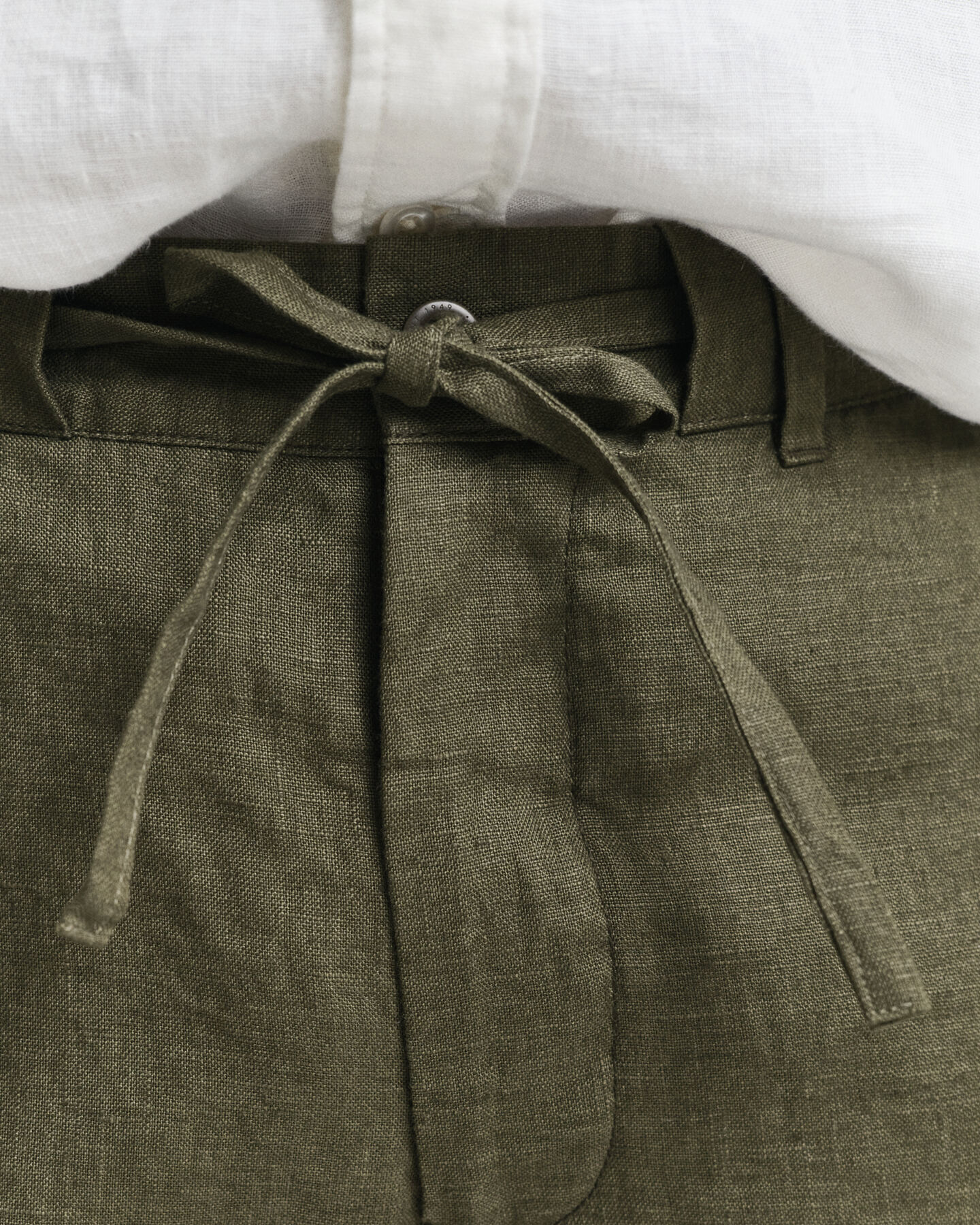 Pantaloncini con coulisse in lino relaxed fit