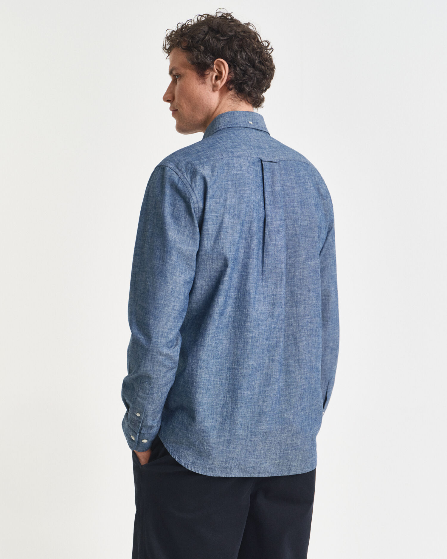 Camicia indaco in chambray regular fit