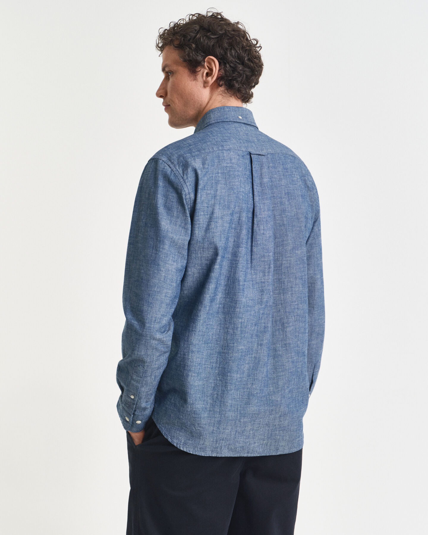 Camicia indaco in chambray regular fit