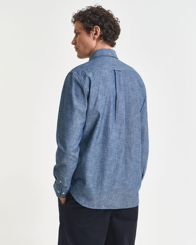 Camicia indaco in chambray regular fit