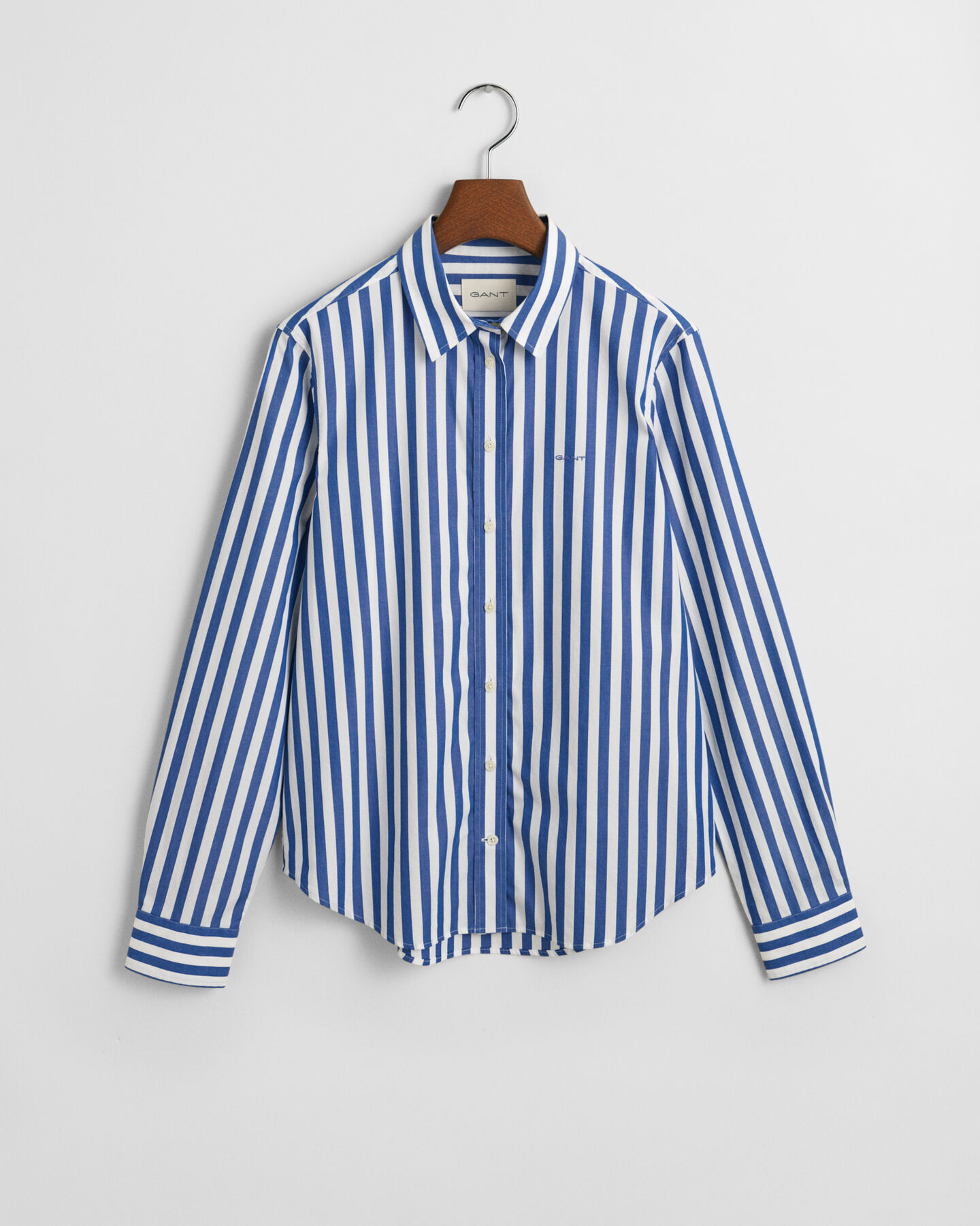 Camicia in popeline a righe larghe regular fit