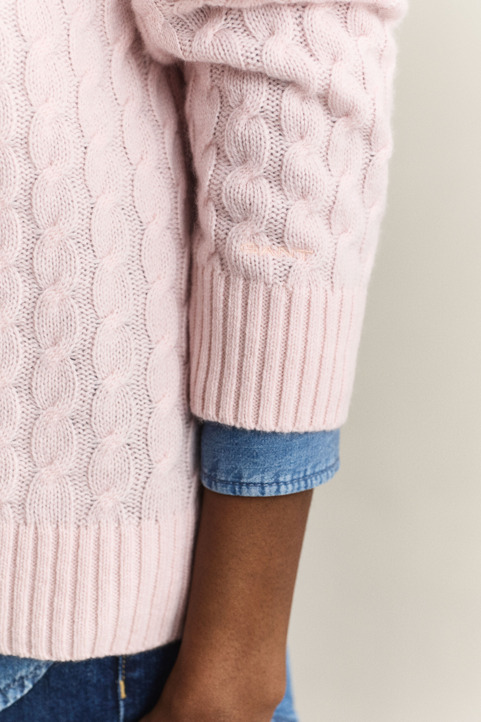 Maglia a trecce in cashmere