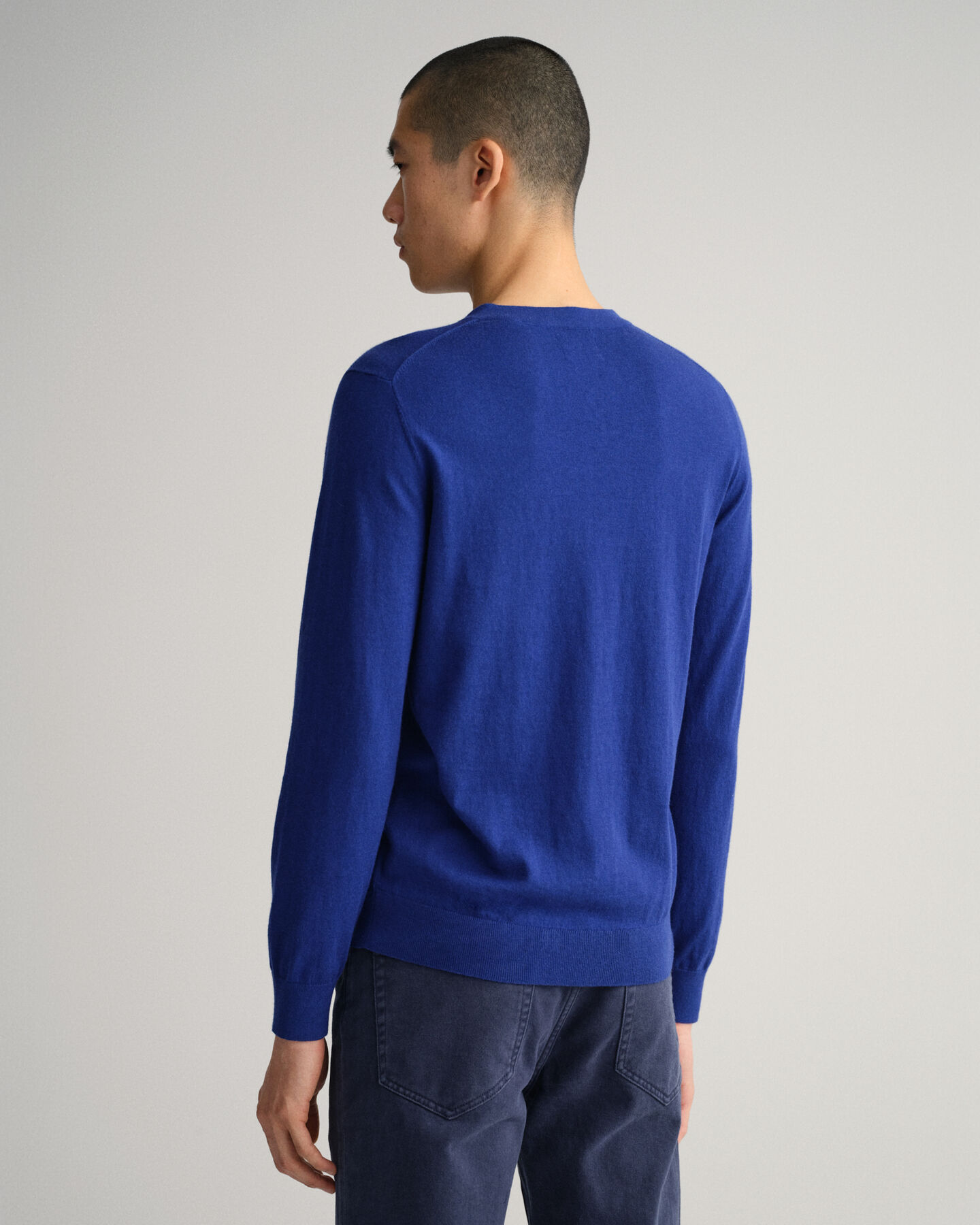 Maglia girocollo in cotone e cashmere