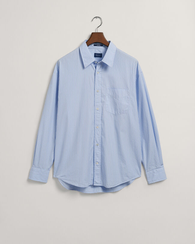 Camicia in popeline a righe oversize