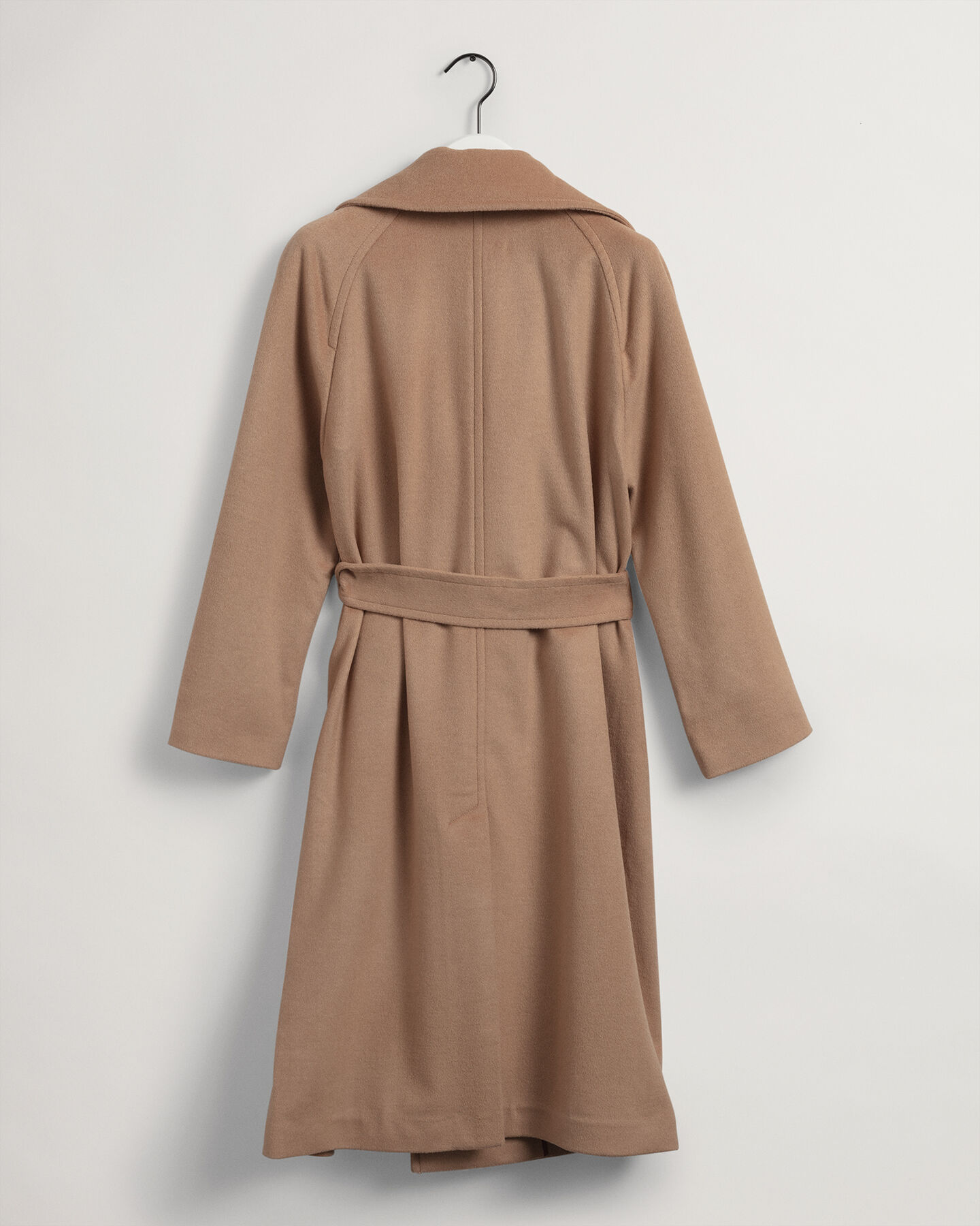 Cappotto con cintura in misto lana