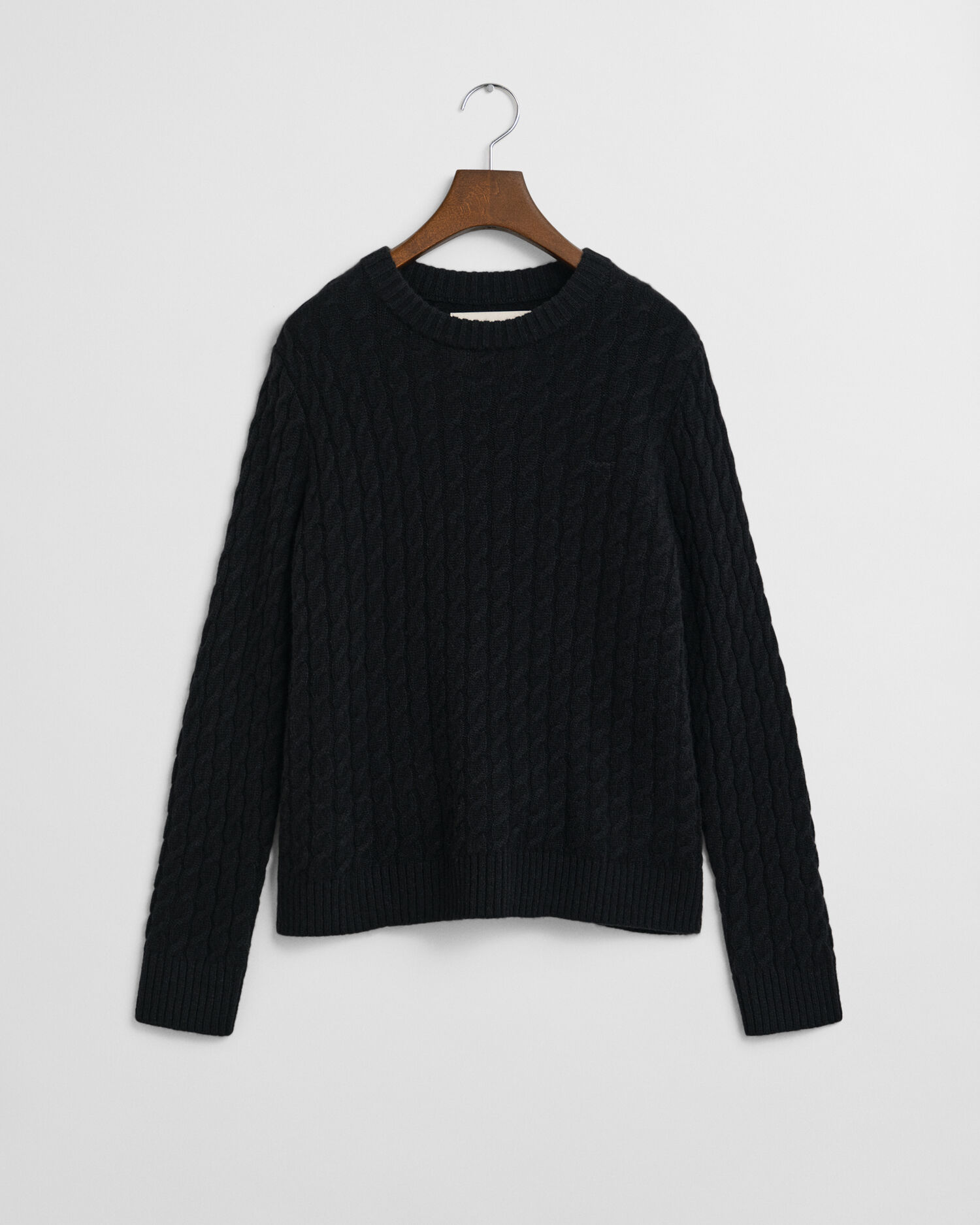 Maglia girocollo in cashmere a trecce