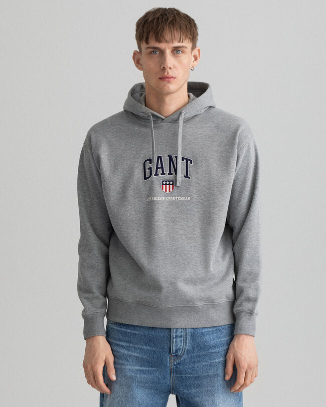 Felpa Retro Shield con cappuccio