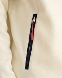 Felpa in pile leggera con zip corta